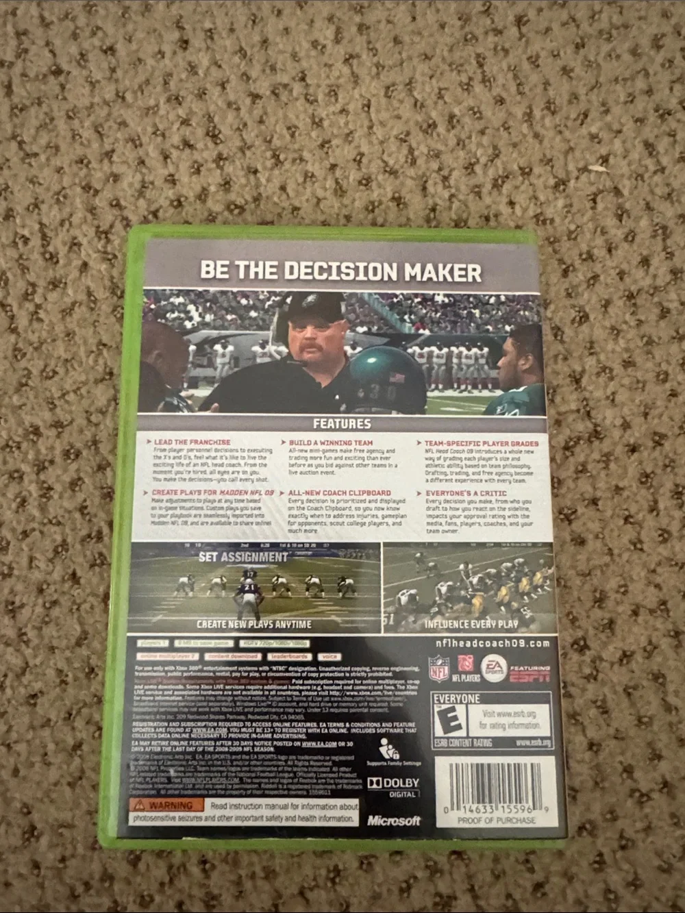 Microsoft Xbox 360 Football Games - White & Green